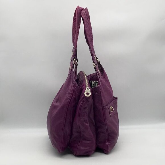 Marc Jacobs Purple Leather Totally Turnlock Teri Tote Bag - Picture 4 of 11